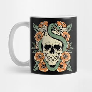 Traditional Skeleton Serpent Tattoo Mug